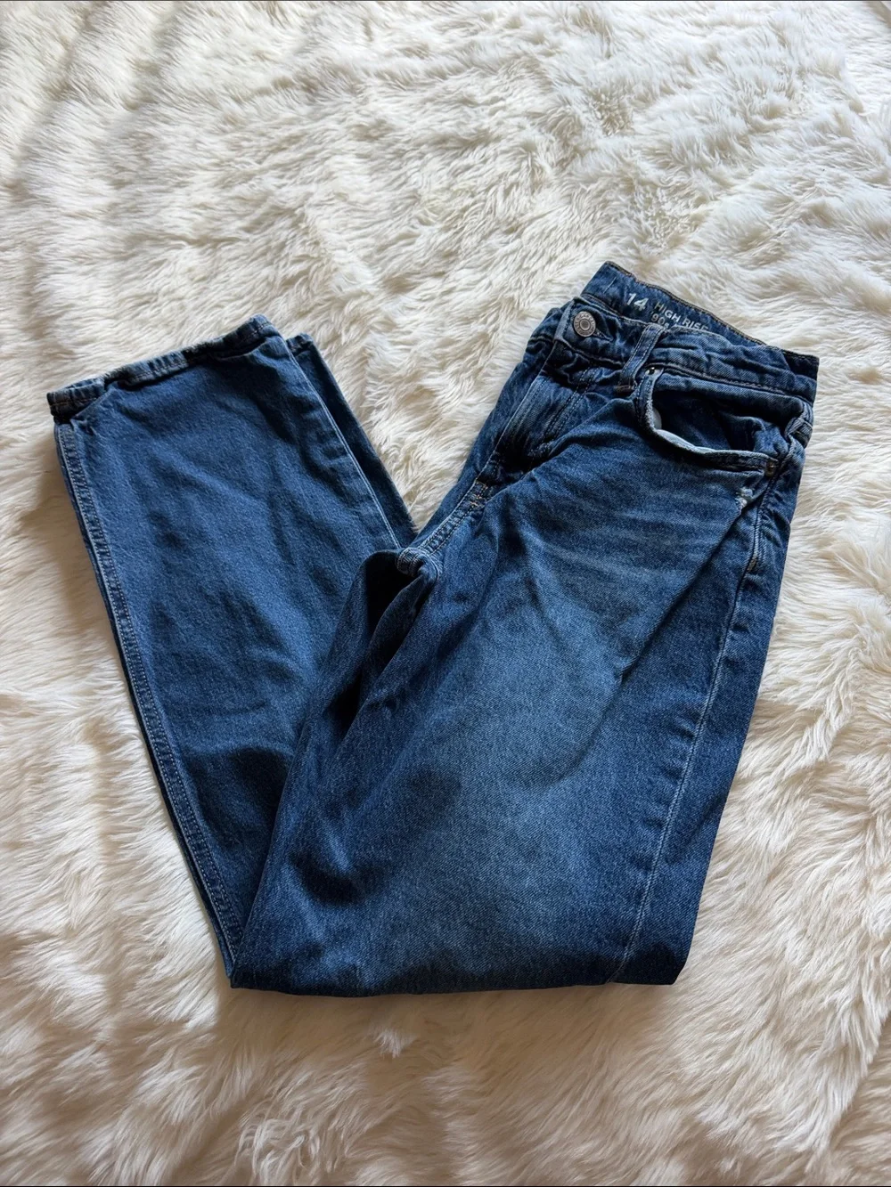 Classic Wide-Leg girls  Jeans in Dark Blue